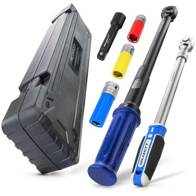 Radwechsel Set Drehmomentschlüssel 1/2'' 40-210Nm mit Teleskopratsche Schlagnüsse