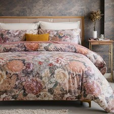 100 Cotton Duvet Cover Queen Size Vintage Floral Duvet Cover Set with Zipper