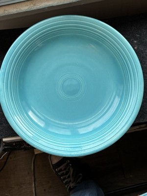 Rare Fiestaware Large Footed Compote Turquoise 1936-1946 Unmarked Near Mint