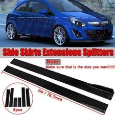 78.7INCH Gloss For Vauxhall Corsa VXR Side Skirts Extension Rocker Panel UK