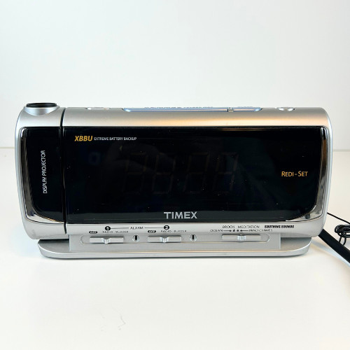 Timex T736 Dual Alarm Clock Radio Projector Nature Sounds
