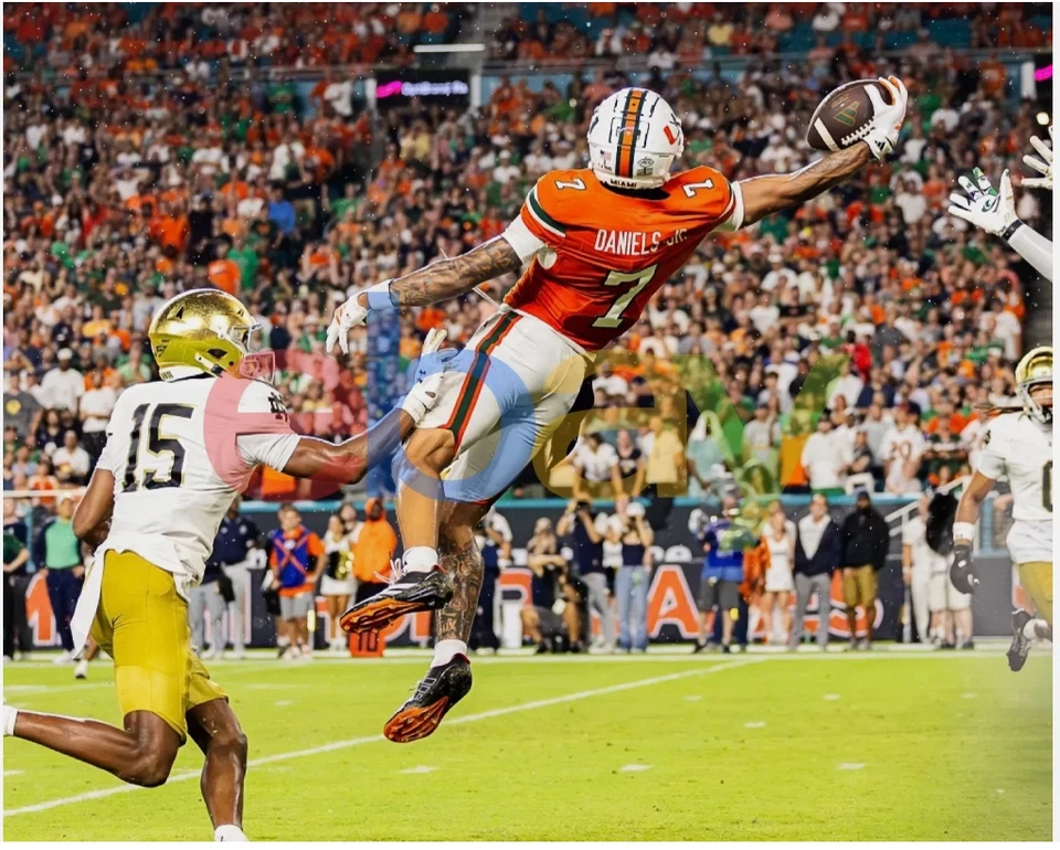 CJ Daniels One Handed Catch Touchdown Miami Hurricanes NCAA Football Photo