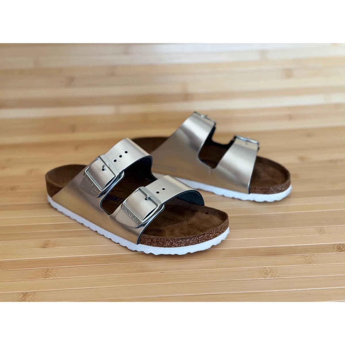 Birkenstock Arizona Silver Sandals for Women for sale | eBay display picture 2