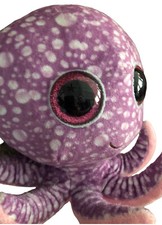 Ty Beanie B00 2014 Legs Plush Octopus Beanbag Stuffed Animal Purple Glitter Eyes
