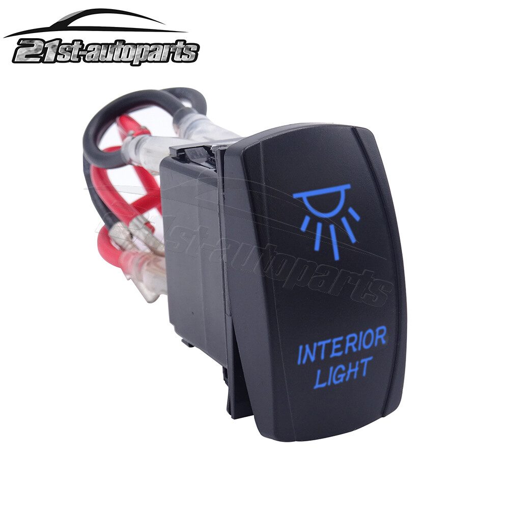 5 Pin On-Off Blue Rocker Toggle Switch Plug For Kawasaki Mule