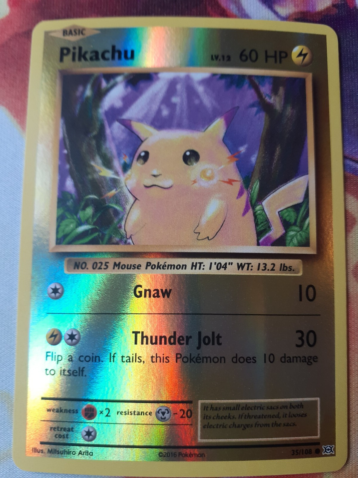 Pikachu 35/108 Reverse Holo Common XY Evolutions Pokemon TCG NM