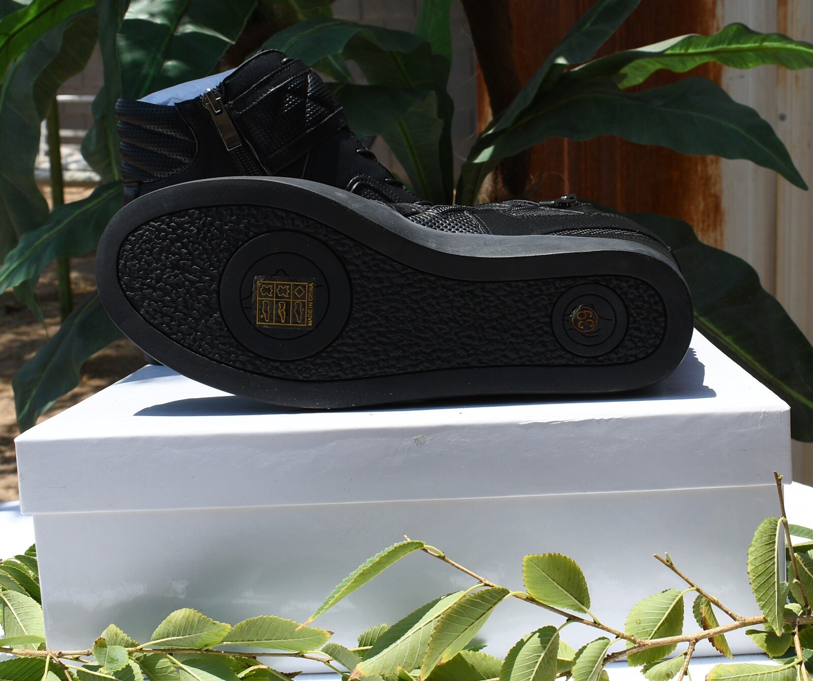 Black High Top Sneaker 
