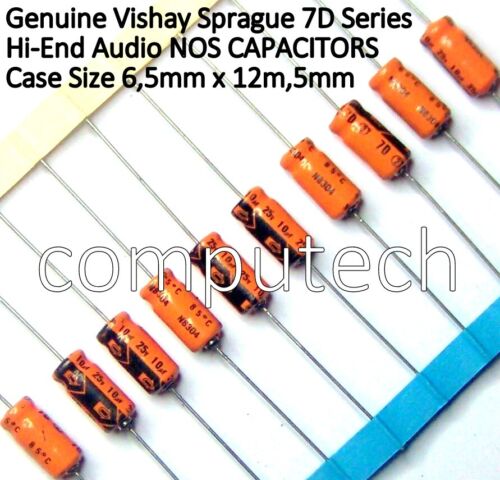 5 pezzi Condensatore 10uF 25V Elettrolitico Assiale Vishay Sprague Hi-End Audio - Photo 1/1