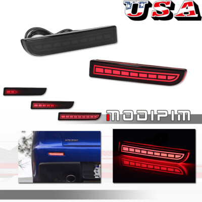 Smoke Tail Brake Signal Lamp For 08-17 Mitsubishi Lancer Evo X & 11-12 Outlander