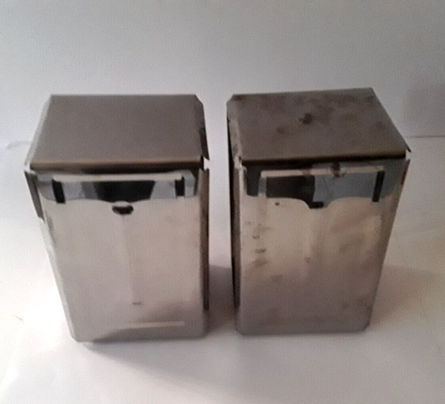 Vintage Metal Café Diner Chrome Spring Action Napkin Holder 2 Each - Picture 4 of 4