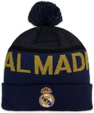 RHINOXGROUP Real Madrid Officially Licensed Soccer Beanie - pom pom