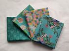 4 Fat Quarters, Blue - Var. Designers Fq 18 x 22 Cotton Quilting Fabric Ver 2