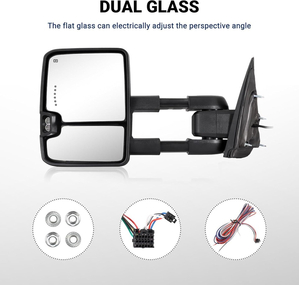 2x Switchback White Painted Tow Mirrors for 2008-2013 Silverado 1500 2500HD 3500 2x Switchback White Painted Tow Mirrors for 2008-2013 Silverado 1500 2500HD 3500