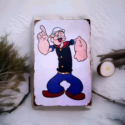Blech- Metallschild- ''Popeye The Sailor''- Retro - 20 x 30 cm - Neu!!