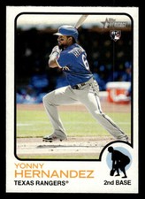 2022 Topps Heritage #79 Yonny Hernandez Rookie Card Texas Rangers
