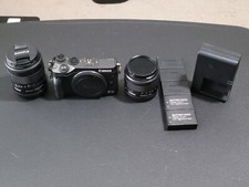 Canon EOS M6 EF-M 15-45mm  18-55mm Lens w/5 Batteries  Charger. See Photos