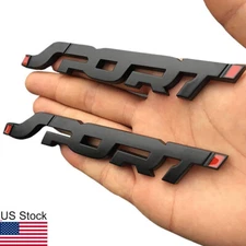 2pcs Car Metal 3D SPORT Emblem Badge Sticker Trunk Bumper Decal Accessories