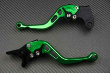 Short Brake & Clutch Levers Lever Pair GREEN KAWASAKI ZX-10R ZX10R NINJA	2006-07