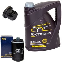 MotoröL Set 5W-40 5 Liter + ÖLfilter SM 5086 + Schraube FüR Seat Exeo VW Amarok