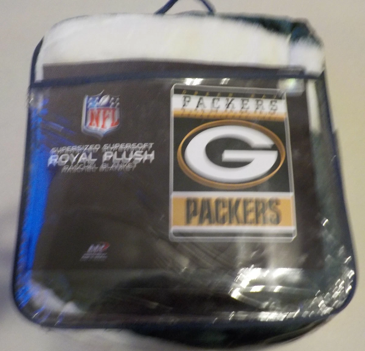 GREEN BAY PACKERS ROYAL PLUSH RASCHEL THROW 60