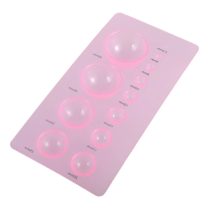 12 Size 3D Half Ball Domes Quilling Papercraft Board Creation Mould Tool - Image 3 of 4