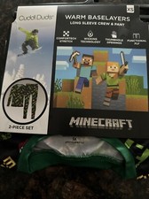 Minecraft Climate Right Cuddl Duds Boys Warm Underwear XS 4/5 22 In Waist
