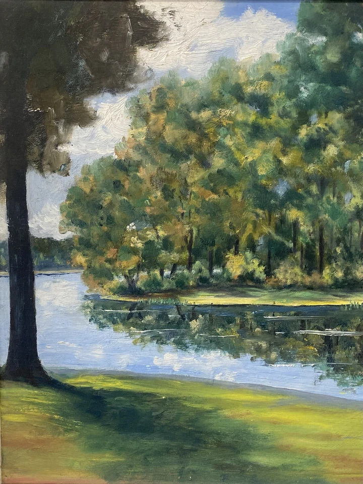 🔥 Fine Antique Ohio Plein Air Impressionist Landscape Oil Painting, Merrill 30s - Image 4 of 4