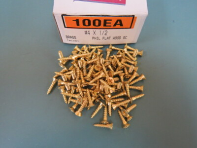 mcmaster Carr  92114A110 Qty of 100 per Lot Brass Phillips Flat Head Screws for