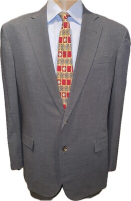 Brooks Brothers 1818 Madison Two-Piece Suit 44L 36x30 Gray Wool