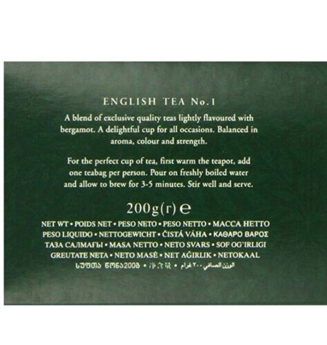 Ahmad Tea London English Tea No.1 Quality Tea Bags Teabags 100 ct.