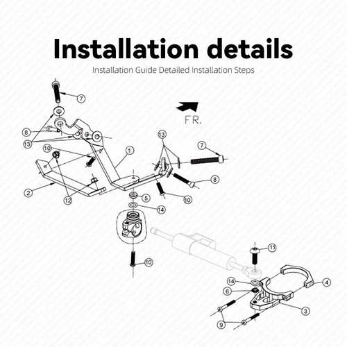 For Kawasaki Z900RS 2018-2024 Motorcycle Steering Damper Stabilizer Mount Kit - Picture 15 of 15