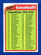 1980 TOPPS #241 CHECKLIST 122-242 VG
