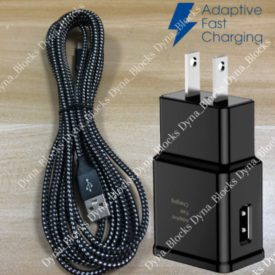 USB Fast Charger Wall Power Adapter 10Ft Long Type C Cable For Samsung Android
