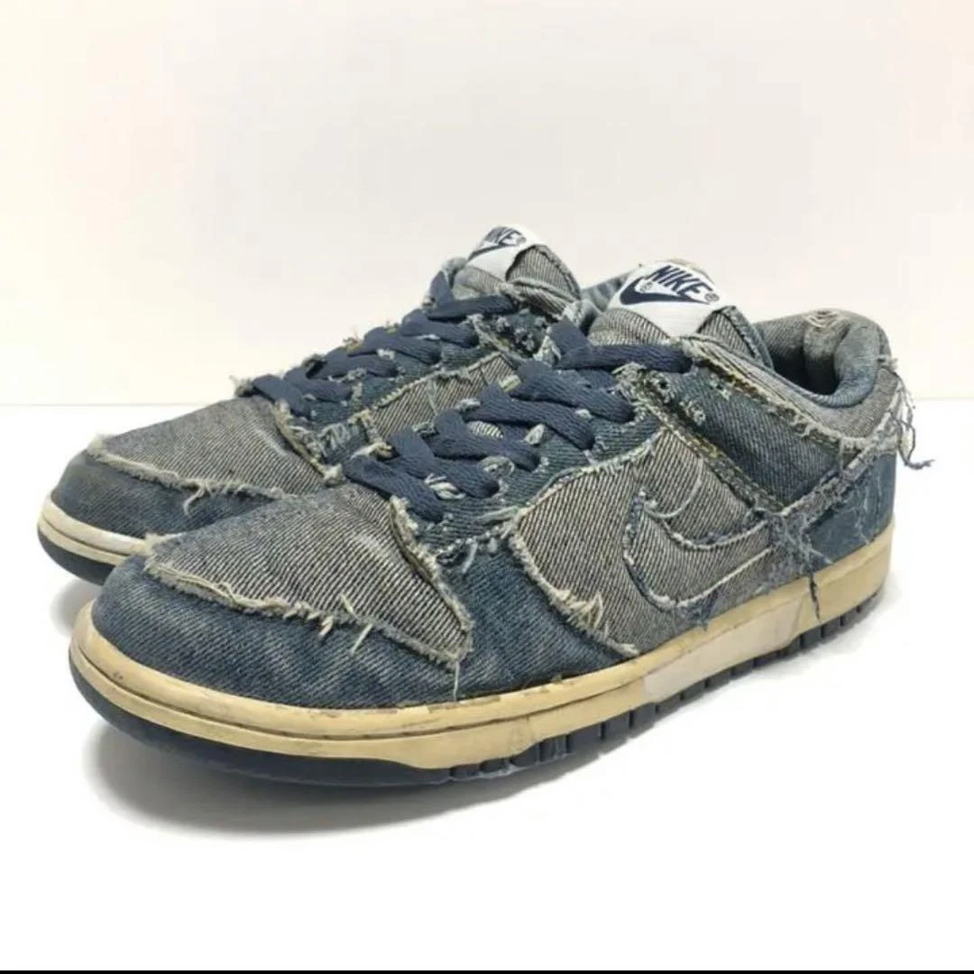 NIKE dunk denim mens sneakers 304714-441 US8.5 26.5cm 2005's