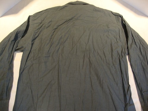 Camicia elegante uomo Metropolitan View tinta unita grigio verdastro L grande 100% cotone classe - Foto 11 di 11