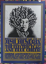 Jimi Hendrix Pinnacle John Van Hamersveld Signed Poster