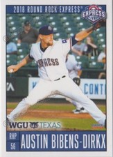 2018 Round Rock Express Austin Bibens Dirkx RC Rookie Texas Rangers