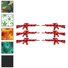 6 Ar-15 Assault Rifle Gun Vinyl Decal Sticker 40 Patterns 3 Sizes 2979