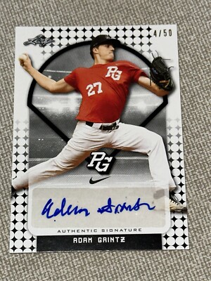 ADAM GRINTZ 2018 Leaf PERFECT GAME BLACK Autograph #4/50 TULANE, HIGH POINT