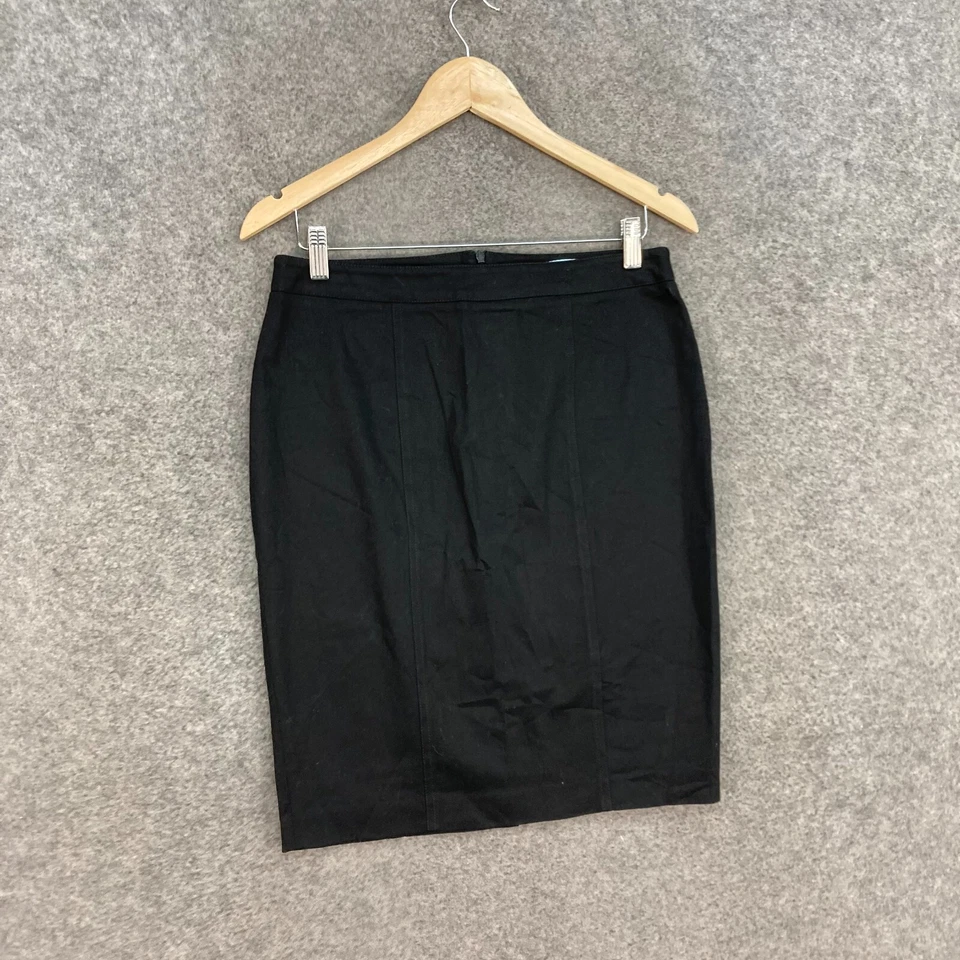 Falda Blumarine Mujer Talla IT 44 AU 12 Negra Recta y Cremallera Lápiz 26132 Foto 3 de 4