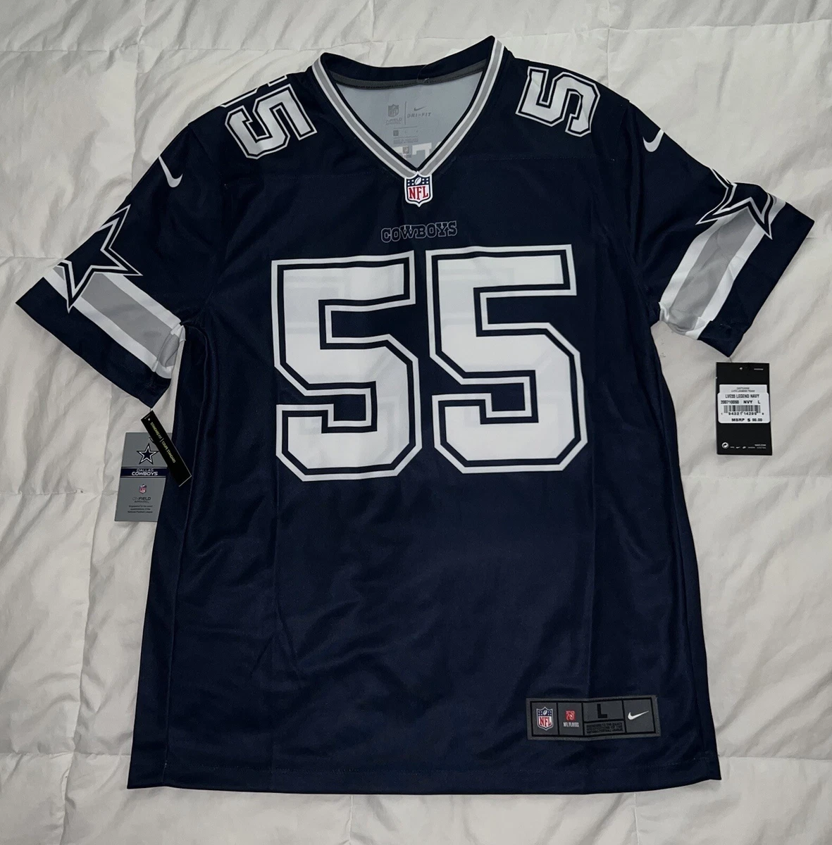Nike Dallas Cowboys No55 Leighton Vander Esch Navy Blue Thanksgiving Men's Stitched NFL Vapor Untouchable Limited Throwback Jersey