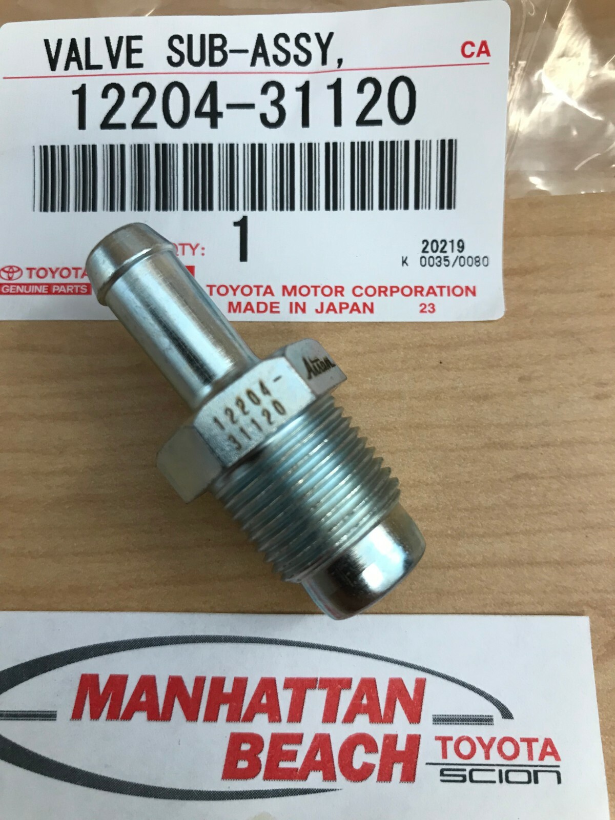 NEW GENUINE TOYOTA PCV VALVE 1220431120 3.5L 2GRFE eBay