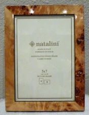 Natalini Picture Frame Handcrafted Real Wood Made in Italy 5x7 Wood Grain #3