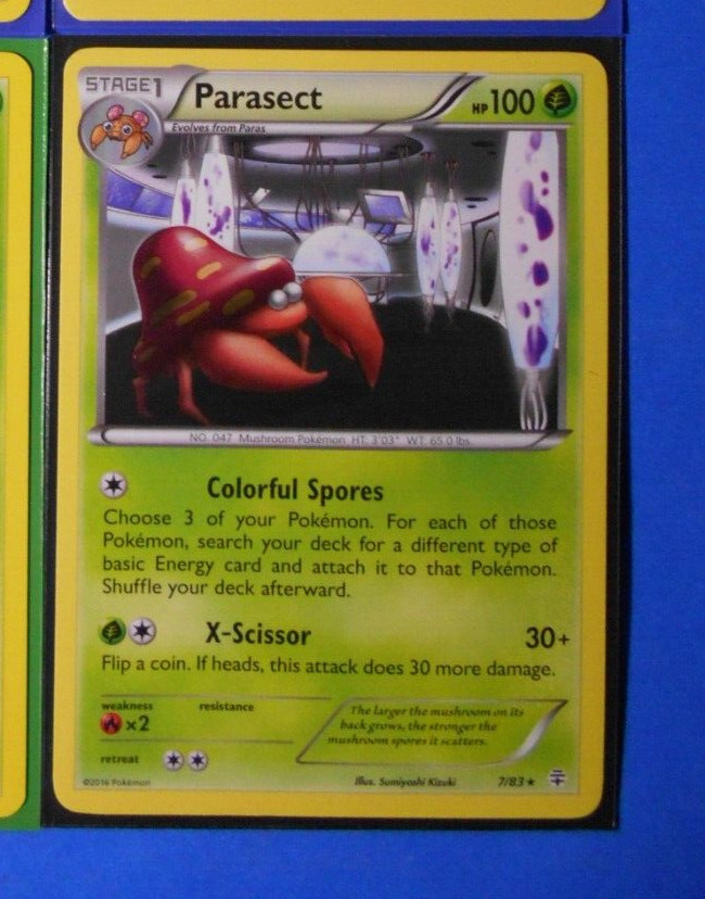 Parasect 7/83 Pokemon card XY Generations rare NM