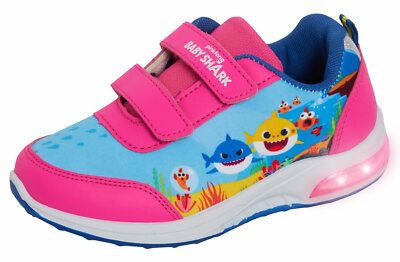 Baby Hai Turnschuhe rosa blinkende LED Sport Turnschuhe einfach zu befestigen Schuhe Turnschuhe