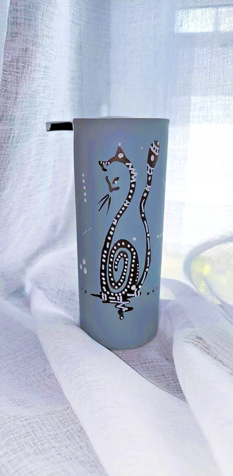 Distributeur de savon bleu Chats Abstraits - original - artisanat - neuf - Photo 2/4