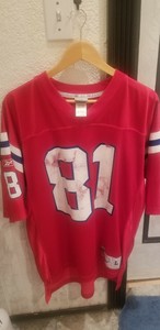 Nfl Reebok New England Patriots Randy Moss Jersey Red Throwback Men L Hernandez Ebay