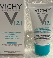Vichy 7 Day Anti-perspirant Cream Treatment Excessive Perspiration 30ml New