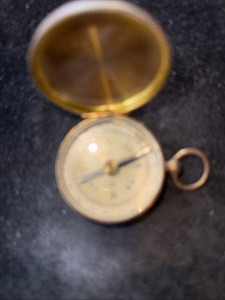 Antique French Hinged Pocket  Compass
