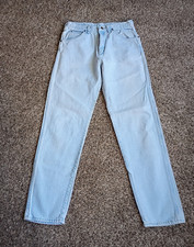 Vintage Made In USA Wrangler Straight Leg Light Wash Men's Jeans Regular Fit